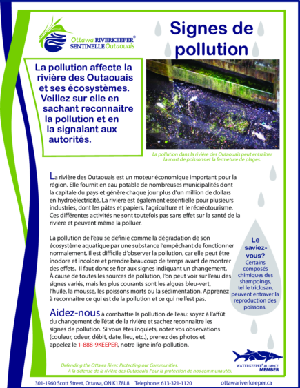 Signes de pollution