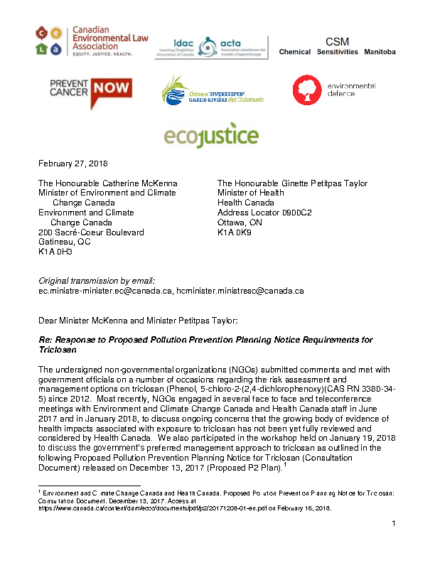 Triclosan Response for French page