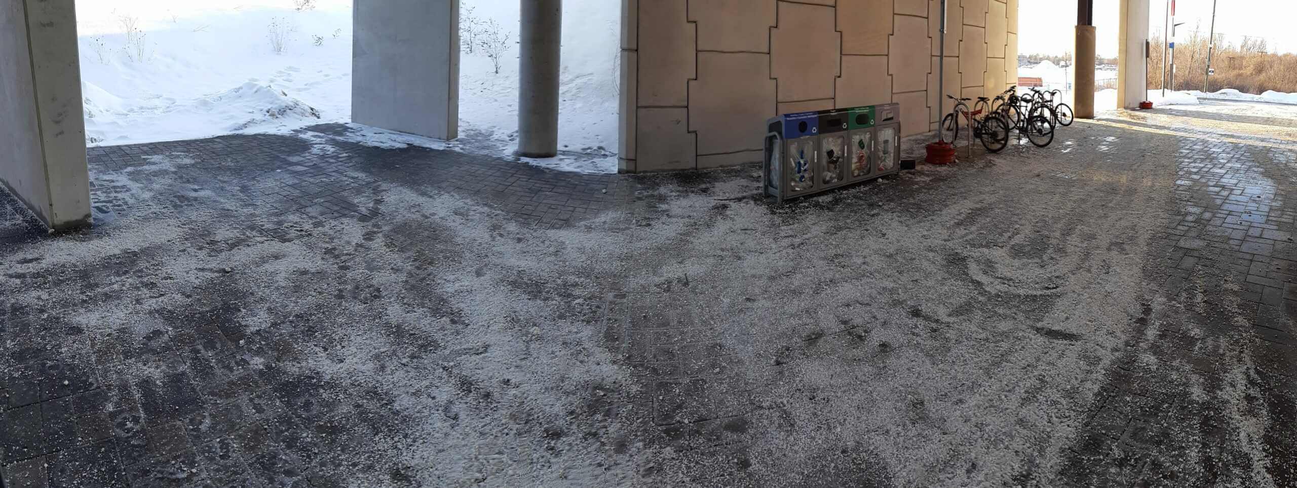 Excessive use of road salt on our parking lots, sidewalks, staircases, roadways, driveways.